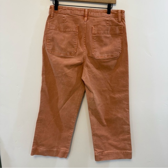 MADEWELL Slim Emmett Wide-Leg Crop Pants coral - Picture 9 of 9